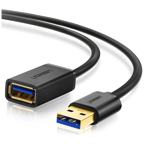 Image of 10373 2m USB A USB A Maschio Femmina Nero cavo USB