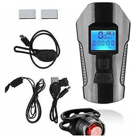 Image of Strumenti Per Biciclette Usb Ricaricabile Bicicletta Anteriore Ciclo Del Ciclo Del Ciclo Con Il Tachimetro Del Tachimetro A Led Della Bicicletta