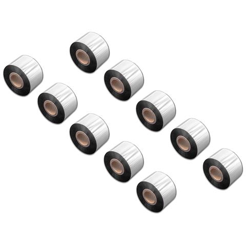 vhbw 10x Nastro A Trasferimento Termico Nero Indelebile 40mm 300m Per Stampante, Etichettatrice Godex Ez-2350i, Ez-6200 Plus, Ez-6300 Plus, Ezpi 1200