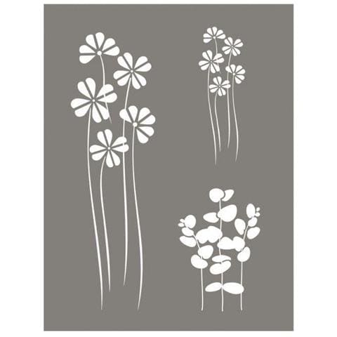 Stencil con cestino per fiori 13,3 cm x 9,4 cm