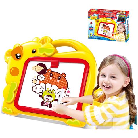 Lavagna Magnetica 3 In 1 Bakaji 60x40cm - Con Bacheca Sughero, Lavagna Bianca E Nera, Set Accessori Incluso - Foto 4