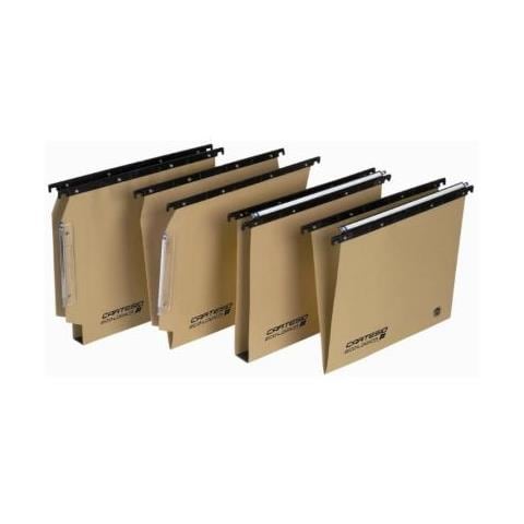 Cartelle Sospese Per Cassetto Linea Cartesio Eco Serie 100 – Colore Avana, Confezione Da 100, Formato Standard