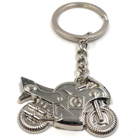 Portachiavi Moto Stile Harley | In Metallo E Vetro | Regalo Per Biker | Con Sacchetto In Cotone - Foto 8