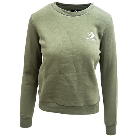 CONVERSE Chevron Embroidered Crew 10008820-322, Donne, Verde, Xs