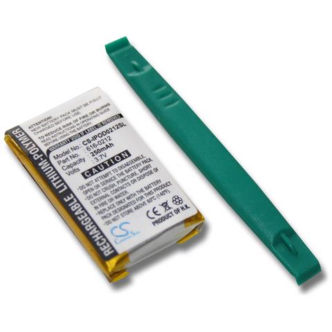 vhbw Batteria Litio-polimeri 250mah Compatibile Con Apple Ipod Shuffle
