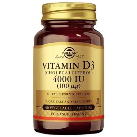 Solgar - Vitamina D3 (Colecalciferolo) 4000 Ui 100 Mcg 60 Capsule Vegetali