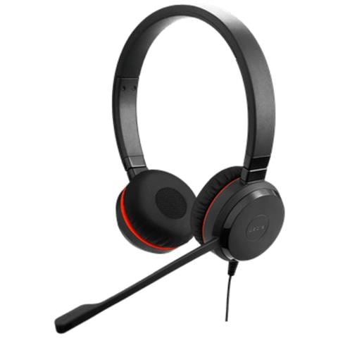 JABRA Cuffie Stereo Evolve 20 SE con USB-C e Microfono Integrato Nero