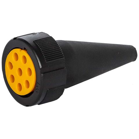 ASPÖCK Connettore Aspöck 8-pin Baionetta Per I Fanali Posteriori 12v Giallo