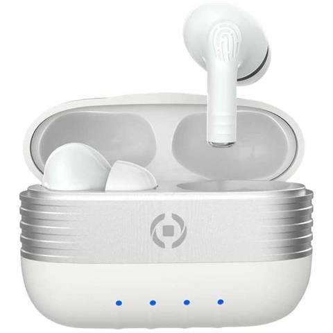 CELLY Auricolari SLIM1 True Wireless Bluetooth con Custodia di Ricarica Colore Bianco