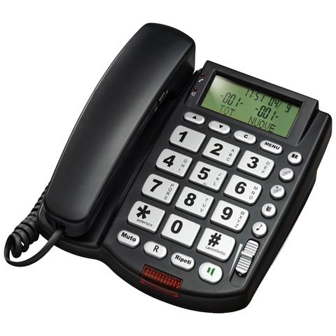 SAIET Maxi Telefono Fisso Volume Alto Memorie Tasti Grandi E Rapidi Vivavoce