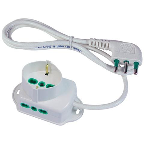 HOMEGARDEN Multipresa Triax bipasso / standard tedesco con cavo 1,5 mt