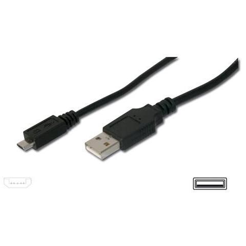 DIGITUS Cavo Di Connessione Micro Usb "B" - Lunghezza Mt. 3 Schermato