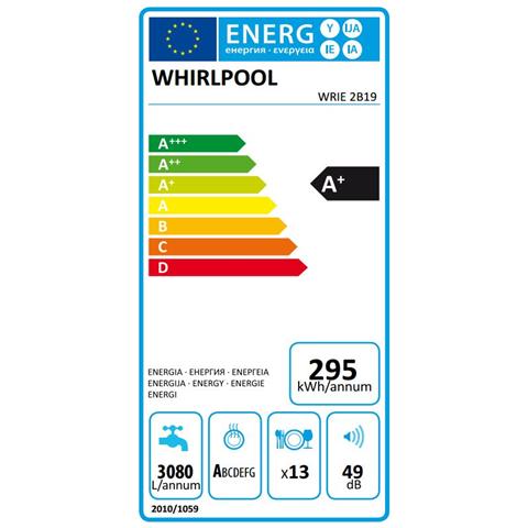WHIRLPOOL - Lavastoviglie a Scomparsa Totale WRIE2B19 da Incasso 13 Coperti  Classe Energetica A+ - ePrice