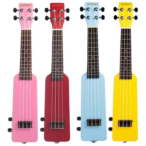 JUSTGREENBOX Ukulele Elettrico Ukelele Uke Kit Da 21 Pollici In Legno Massello Di Okoume 23 Inch Giallo