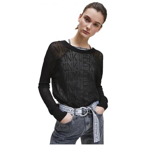 CALVIN KLEIN JEANS - Ralaxed Mesh Sweater Maglia Donna Taglia M - ePRICE