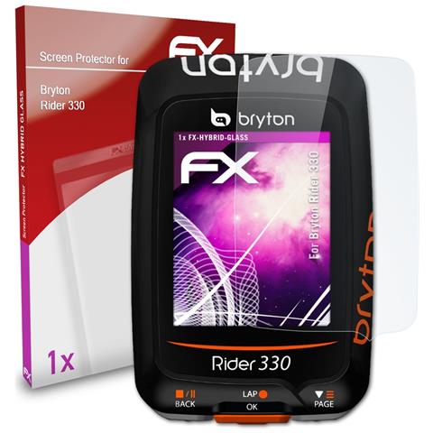 ATFOLIX Pellicola Protettiva In Vetro Plastica Compatibile Con Bryton Rider 330 Pellicola Vetro, 9h Hybrid-glass Fx Vetro Temperato Da Plastica Protettivo
