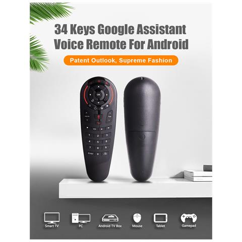Telecomando Con Tastiera E Air Mouse Per Android Box, PC E Smart TV – Giroscopio, Ricerca Vocale