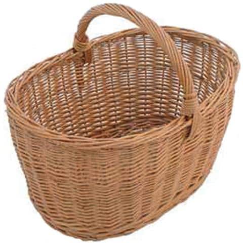 Cesto PortaLegna In Vimini Naturale Con Fodera In Iuta – Red Hamper, 42x42x34 Cm