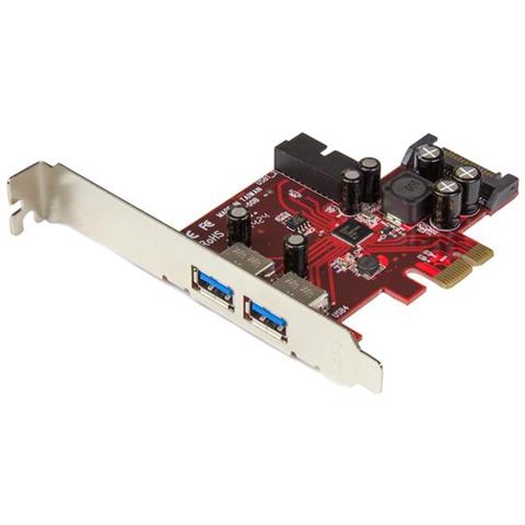 Scheda controller USB SuperSpeed 3.0 PCIe PCI Express a 2 porte con alimentazione SATA