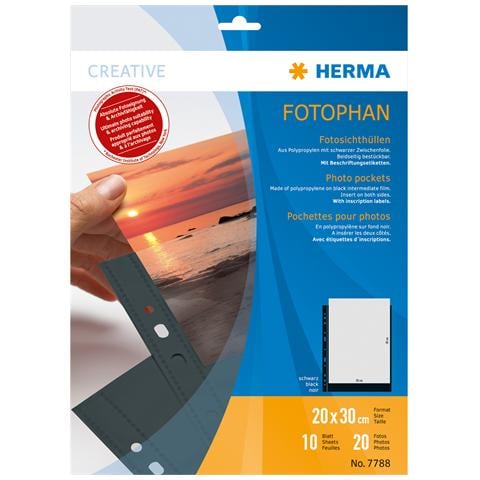 Herma fotophan 20x30 nero 10 fogli 7788