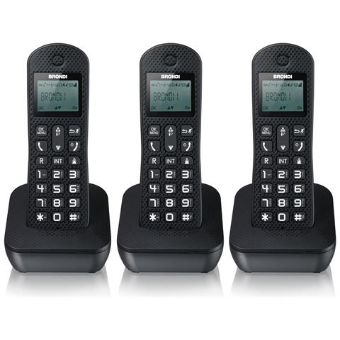 BRONDI Cordless Mariot Trio con trasferimento chiamata colore Nero