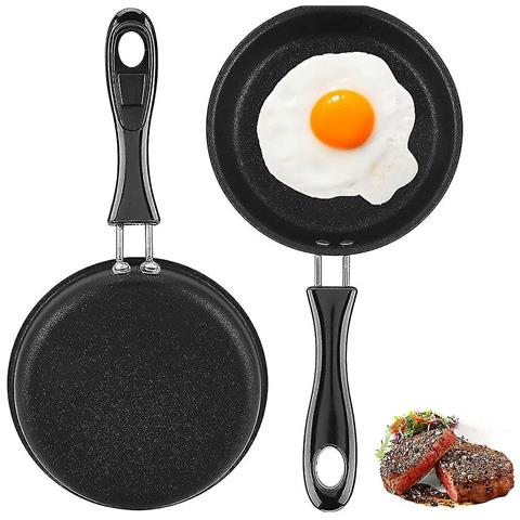 HTN 2 Pezzi Mini Fritta Di Fritta, Mini Padella, Mini Padella Non Stick, Uovo Fritto