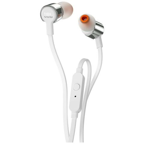 JBL Auricolari T210A In-Ear con Microfono Colore Bianco