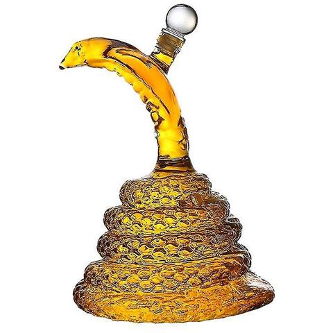 HTN 1l Whisky Decanter Red Wine Scotch Bourbon Cognac Rum Brandy Decanter A Forma Di Cobra Per Feste A Casa