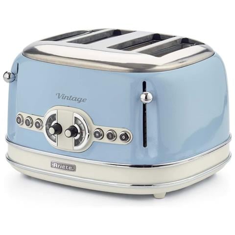 ARIETE Tostapane Vintage 156 a 4 Fette Potenza 1600 W Colore Celeste