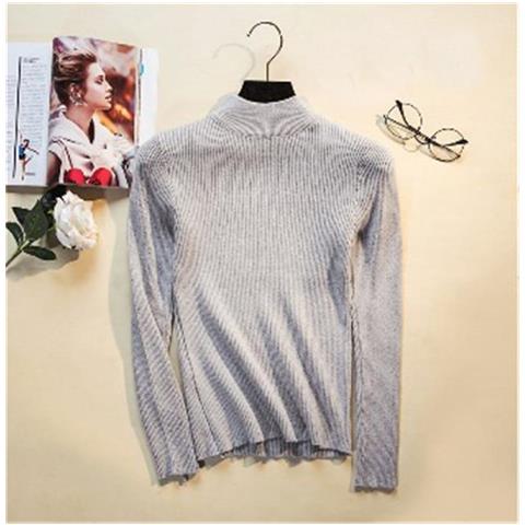 SLOWMOOSE Autunno, Pullover Da Donna Invernali Lavorati A Maglia, Maglione Elasticizzato - Maglioni Alla Moda [ grigio / Taglia Unica]