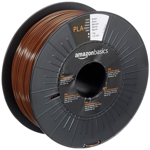 AMAZONBASICS Pla Stampante 3d Filamento 175 Millimetri Marrone 1 Kg Di Spool