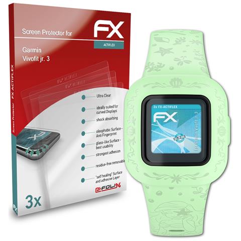 ATFOLIX Pellicola Protettiva Compatibile Con Garmin Vivofit Jr. 3 Pellicola Proteggi, Ultra Chiaro E Flessibile Fx Protezione Pellicola Dello Schermo (3x) 