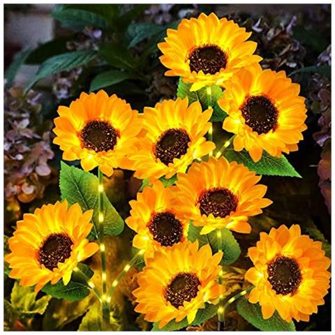 ENLACE Catena luminosa a forma di girasole, 2 m, 20 LED, catena