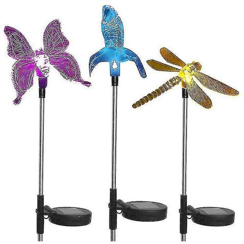 Illuminazione Solare Artistica Luce Solare Farfalla Colibrì Per - Foto 2