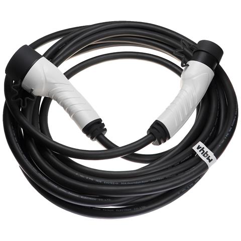 vhbw cavo di ricarica tipo 2-tipo 2 compatibile con DS 3 Crossback E-Tense, 4 E-Tense 225 auto elettrica - monofase 32 A 7 kW 7 m